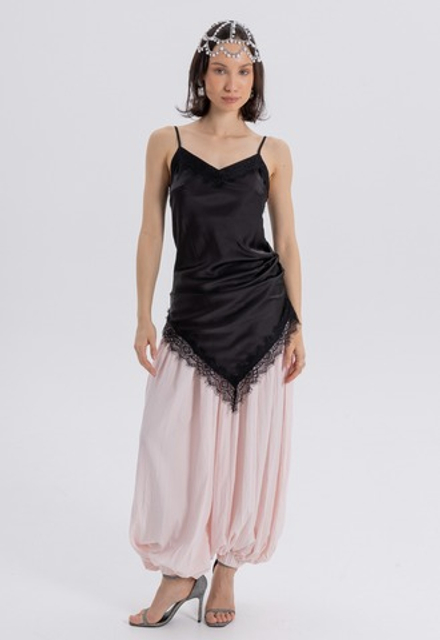 Платье комбинация черный