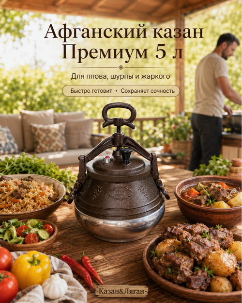 Афганский казан 5л двухцветный Премиум MG