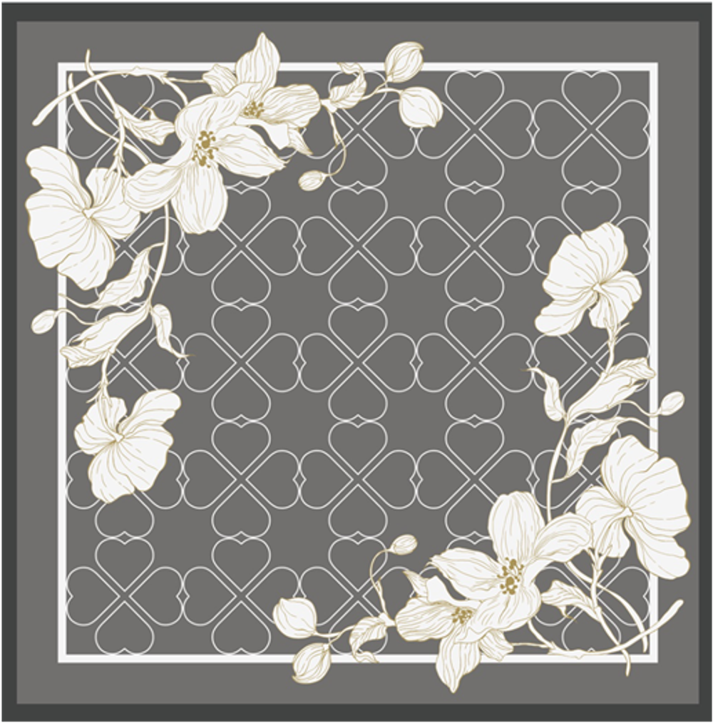 Платок двойной печати 64x64 см AV-AM50802