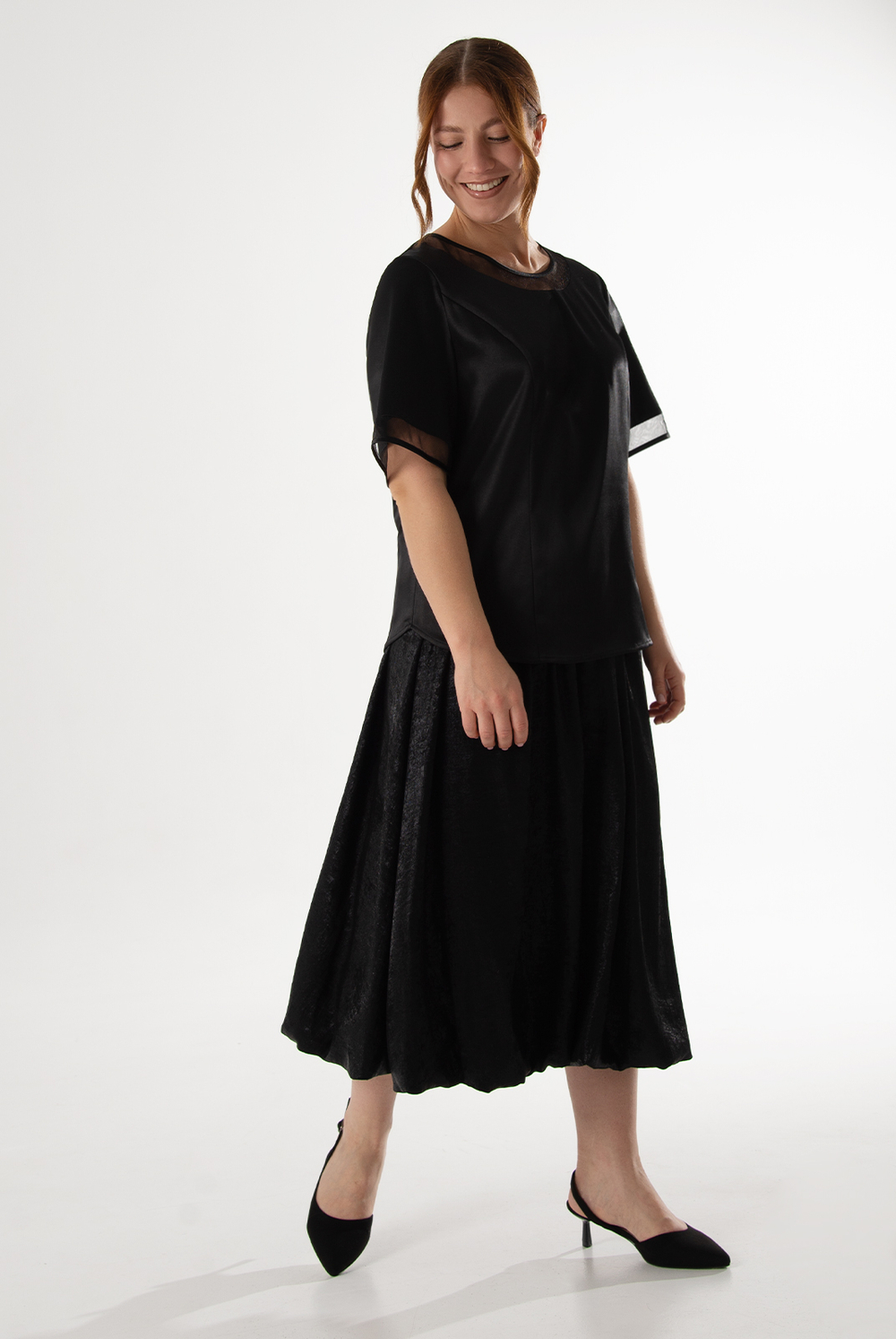 Блузка женская 4504зп, черный #347Ч094504зп