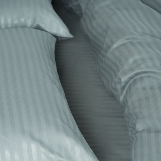 Простыня на резинке Oliva, 120x200х30, страйп полисатин HOMY