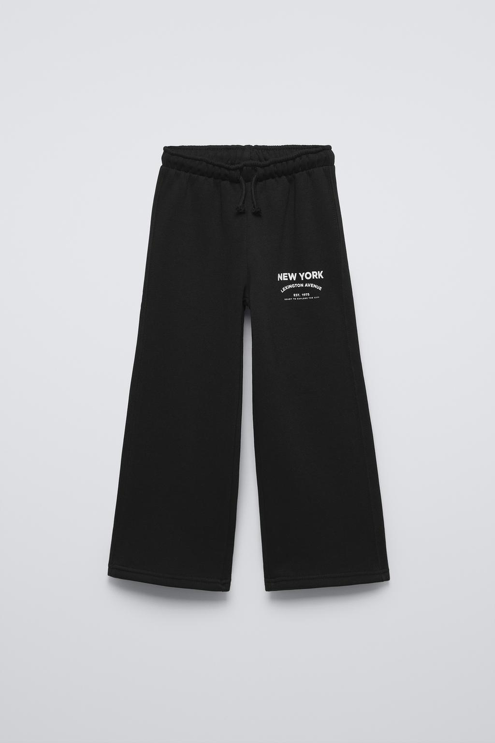 Брюки wide leg из мягкой ткани с  надписью