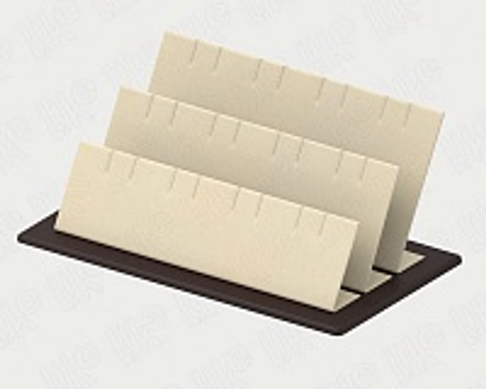 Подставка для 12 пар серег/24 подвесок/тройная/прорези/квадратное основание