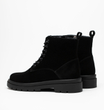 Ботинки женские натуральная кожа с байкой, черные