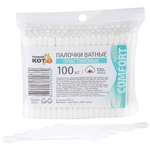 Палочки ватные пластиковые, 100 шт