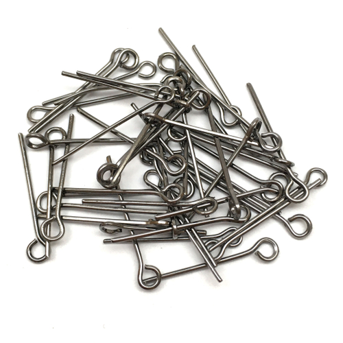 Пины с петелькой 20х0.7 мм (20 шт), под черный металл