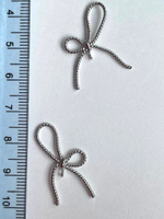 6785-р Подвеска "Бант" 22*17мм, родий