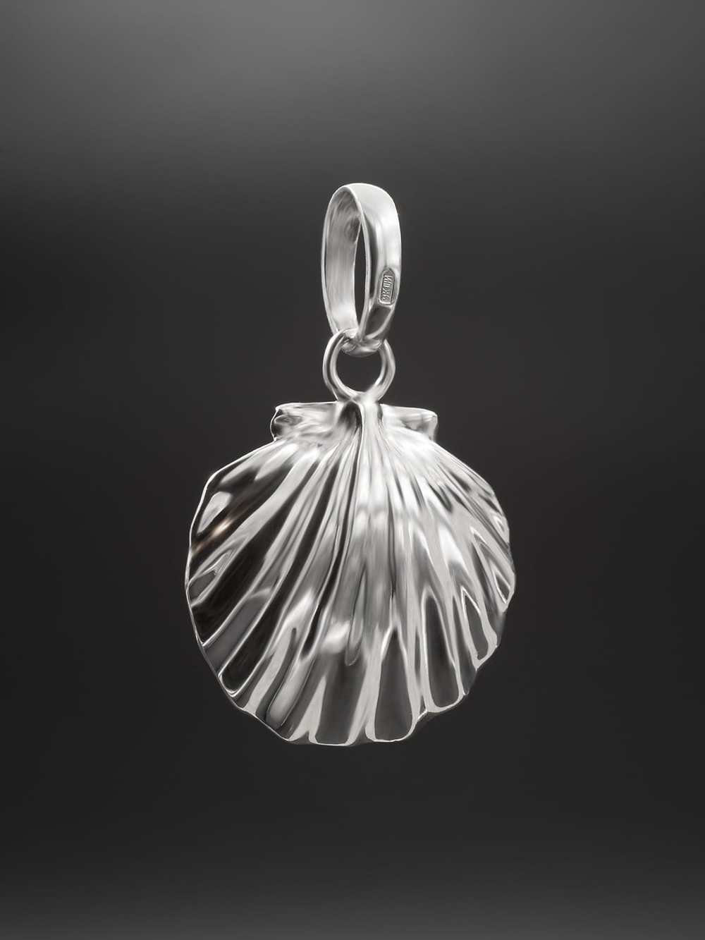 Подвес Ракушка морская из серебра