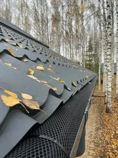 Сетка для защиты водостока, 40 см, 9 м, черный Протэкт