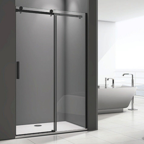 Душевая дверь Good Door GALAXY WTW-150-C-B профиль черный/стекло прозрачное