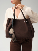 Замшевая сумка с матрешкой Vasilisa DBR 31210 коричневый шоколад