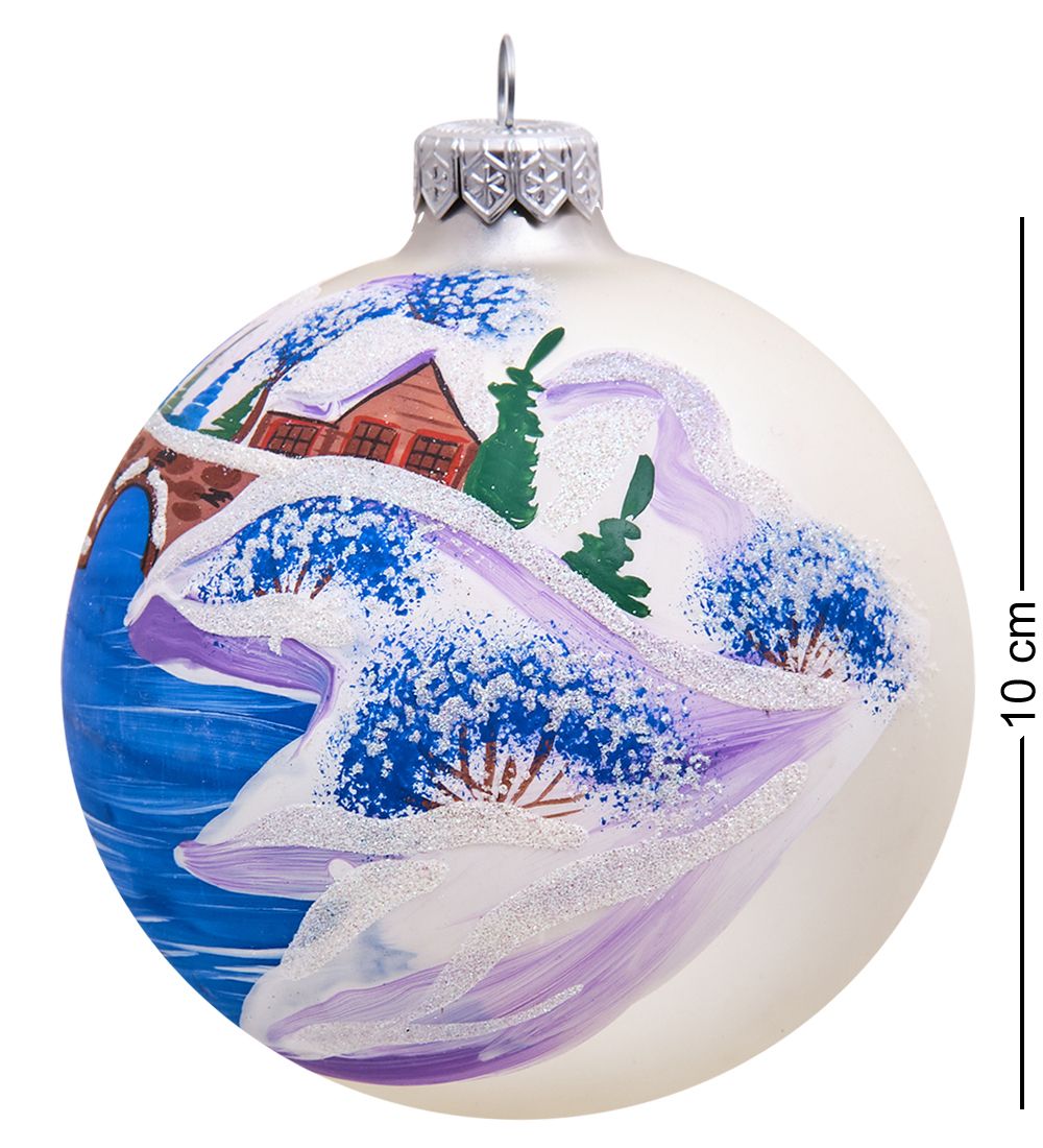 Элита НФШ-1340 Ел. украшение Шар «Лебеди» 100 мм