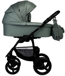 Детская коляска Indigo Impulse Eco 3 в 1 с автокреслом Avionaut Cosmo Ie01 шалфей кожа/шалфей