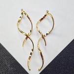 Подвески, сталь, позолота, витые, р-р 60 мм, штучно