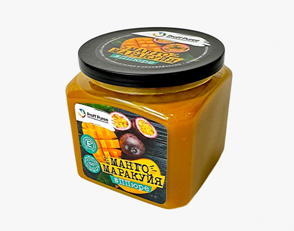 ПЮРЕ Proff Puree Микс манго-маракуйа 10% сахара (Банка 500гр)