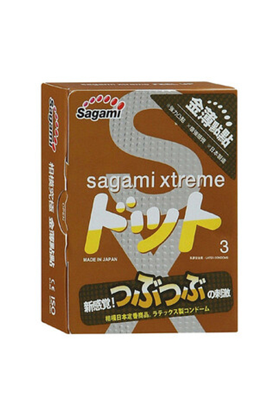 Презервативы усиливающие ощущения SAGAMI Xtreme Feel UP (3 шт) (Цвет: прозрачный)