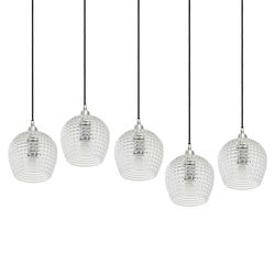 Светильник подвесной каскадный Aurora, 110х18 см, прозрачный