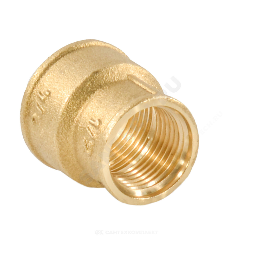Муфта латунь переходная Ду 50х40 (2"х1 1/2") ВР/ВР VALFEX VF.240.L.200.112