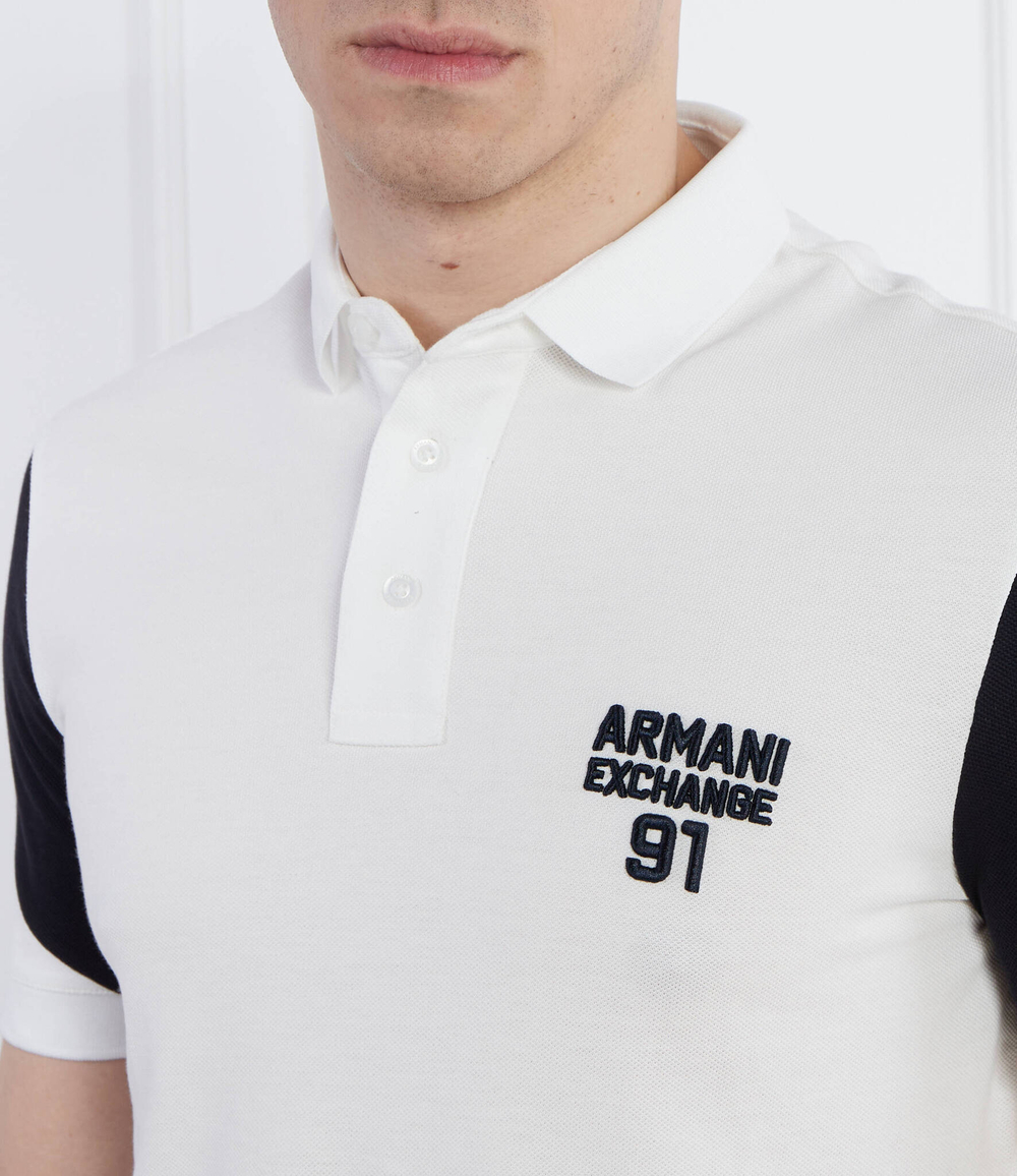 Поло Armani Exchange - белый(3DZFLK ZJM5Z)