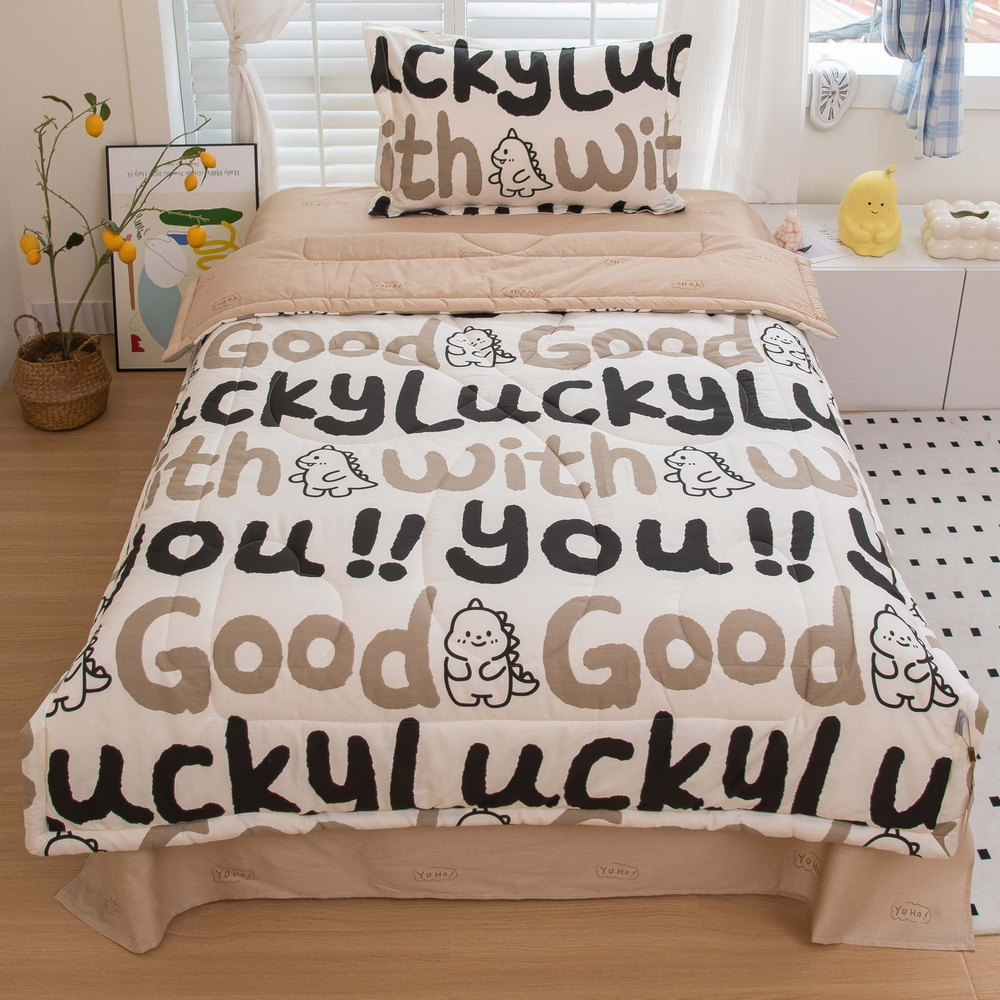 Комплект постельного белья Сатин с Одеялом Young 100% хлопок на резинке OBKR027