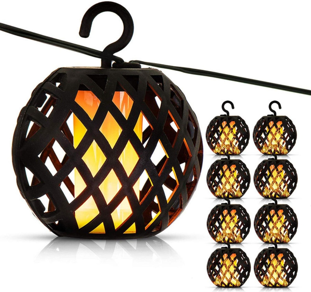 Гирлянда садовая МегаСад Огненные шары на солнечной батарее 8 ламп HT8512