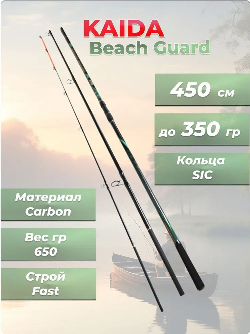 Удилище серфовое BeachGuard Kaida тест 350 гр длина 450 см