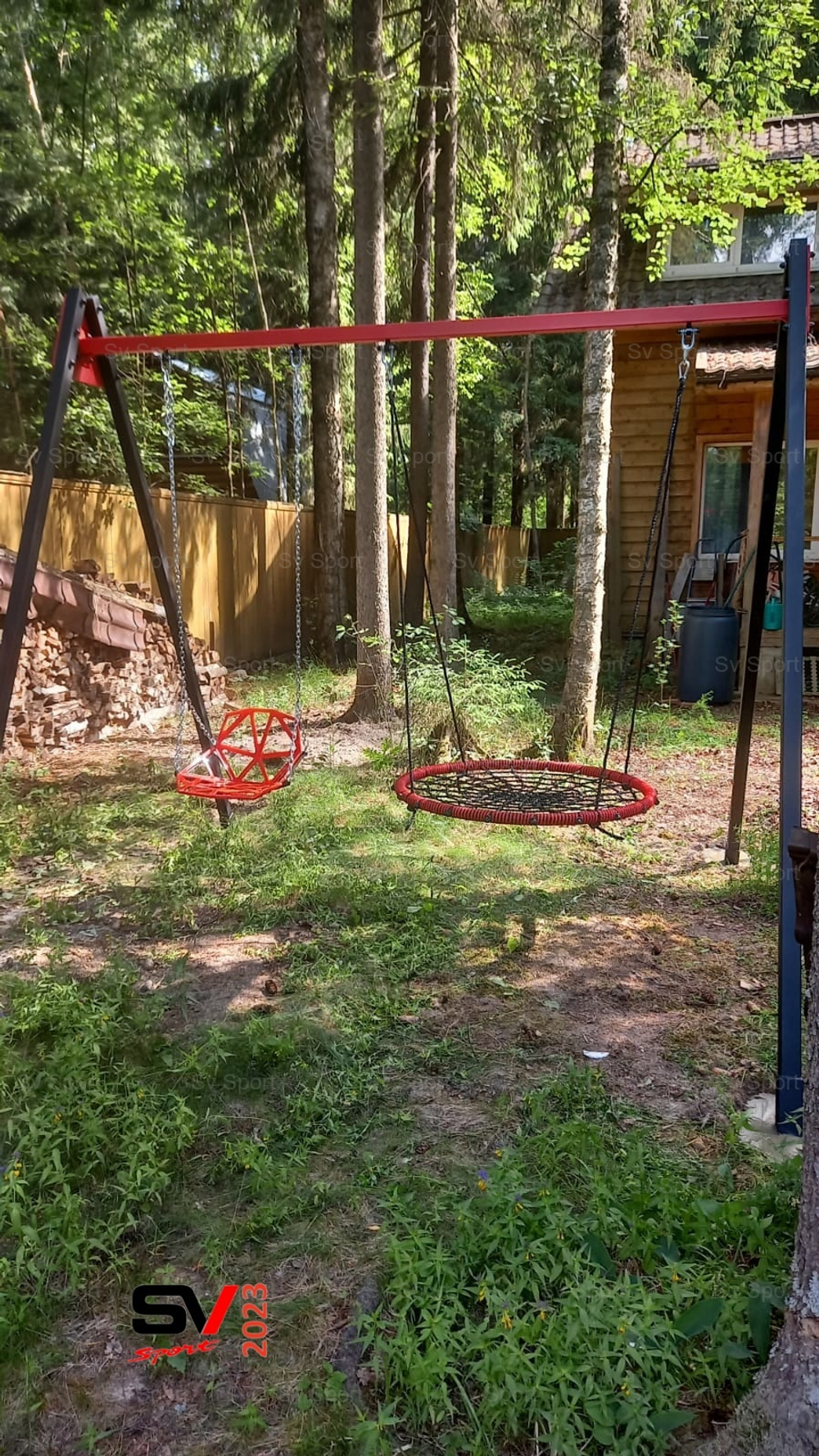 Монтаж уличных качелей Sv Sport