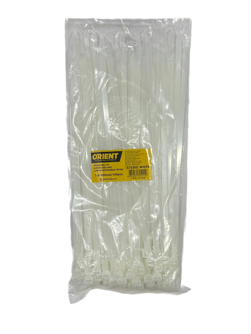 ХОМУТ ПЛАСТИКОВЫЕ 7,6Х300 ORIENT БЕЛЫЕ S76300