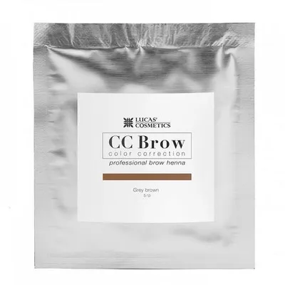 Lucas' Cosmetics Хна для бровей CC Brow (grey brown) в саше (серо-коричневый), 5 г