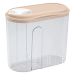 Емкость для сыпучих продуктов с дозатором 1 л (бежевый)