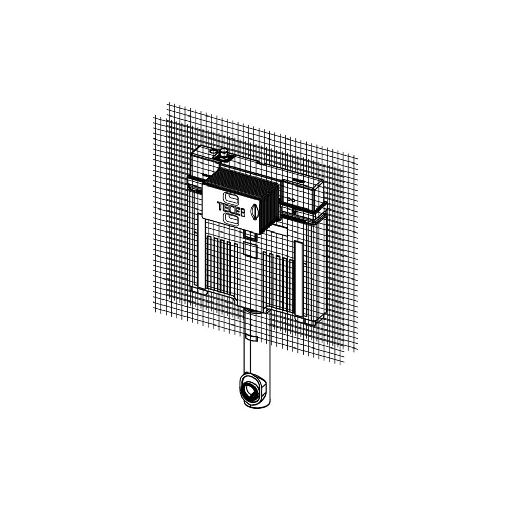 Застенный смывной бачок TECE TECEprofil box Octa 2, с арматурной сеткой, для напольного унитаза  9370500