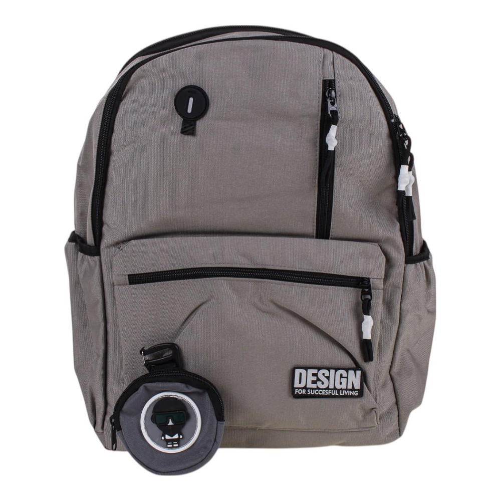 Рюкзак молодежный "Smile" 43,5*30,14см, чёрный, с кошельком