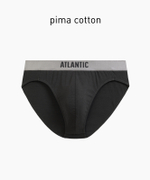 Мужские трусы слипы спорт Atlantic, 1 шт. в уп., пима хлопок, темный-хаки, MP-1589