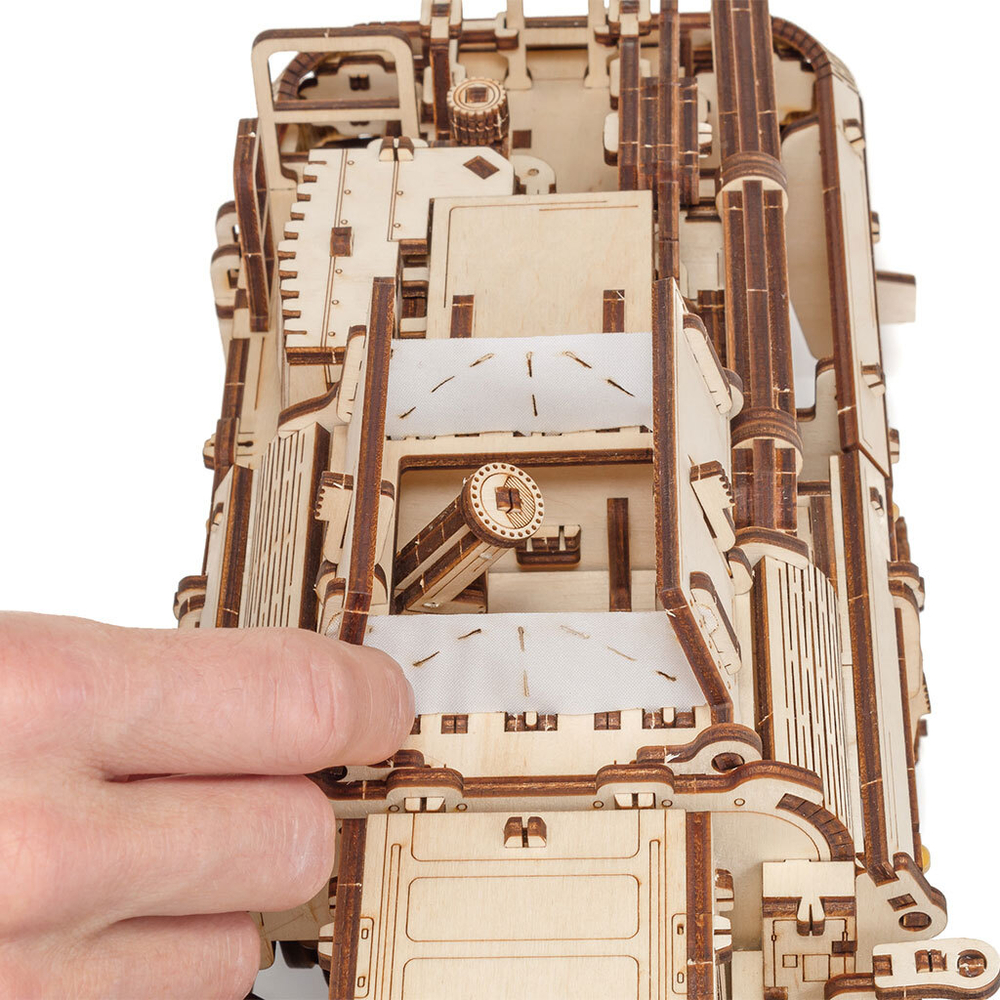 Самоходный комбайн GH800 c жаткой ЖЗК-9 от EWA - Деревянный конструктор, сборная механическая модель, 3D пазл