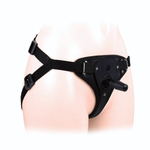 Черный пояс-трусики в комплекте с коннектором и насадкой (Цвет: черный)