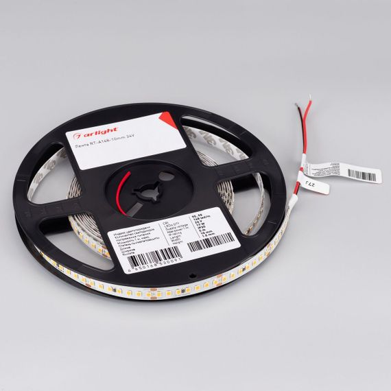 Светодиодная лента Arlight 17W/m 168Led/m 2835SMD холодный белый 5M RT-A168-10mm 24V Cool 8K 019092(2)