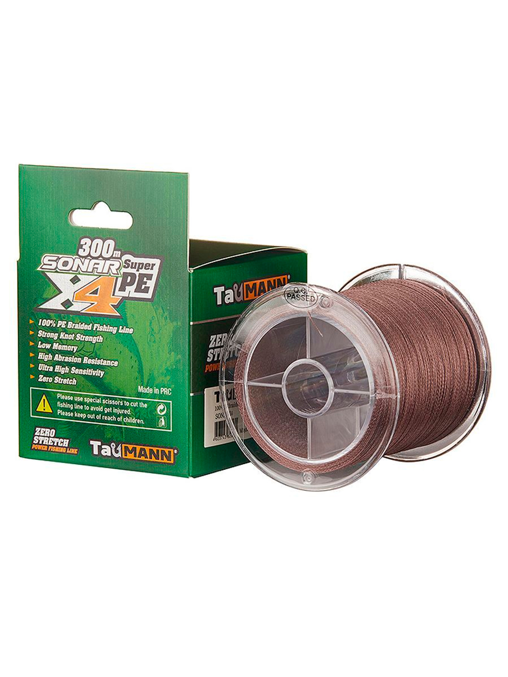 Плетеный шнур для рыбалки TauMANN Sonar PE X4 150m #1.2 (0.18mm) Yellow