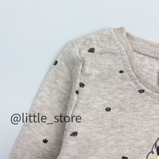 Лонгслив хлопковый "Бежевое сафари" крапинки