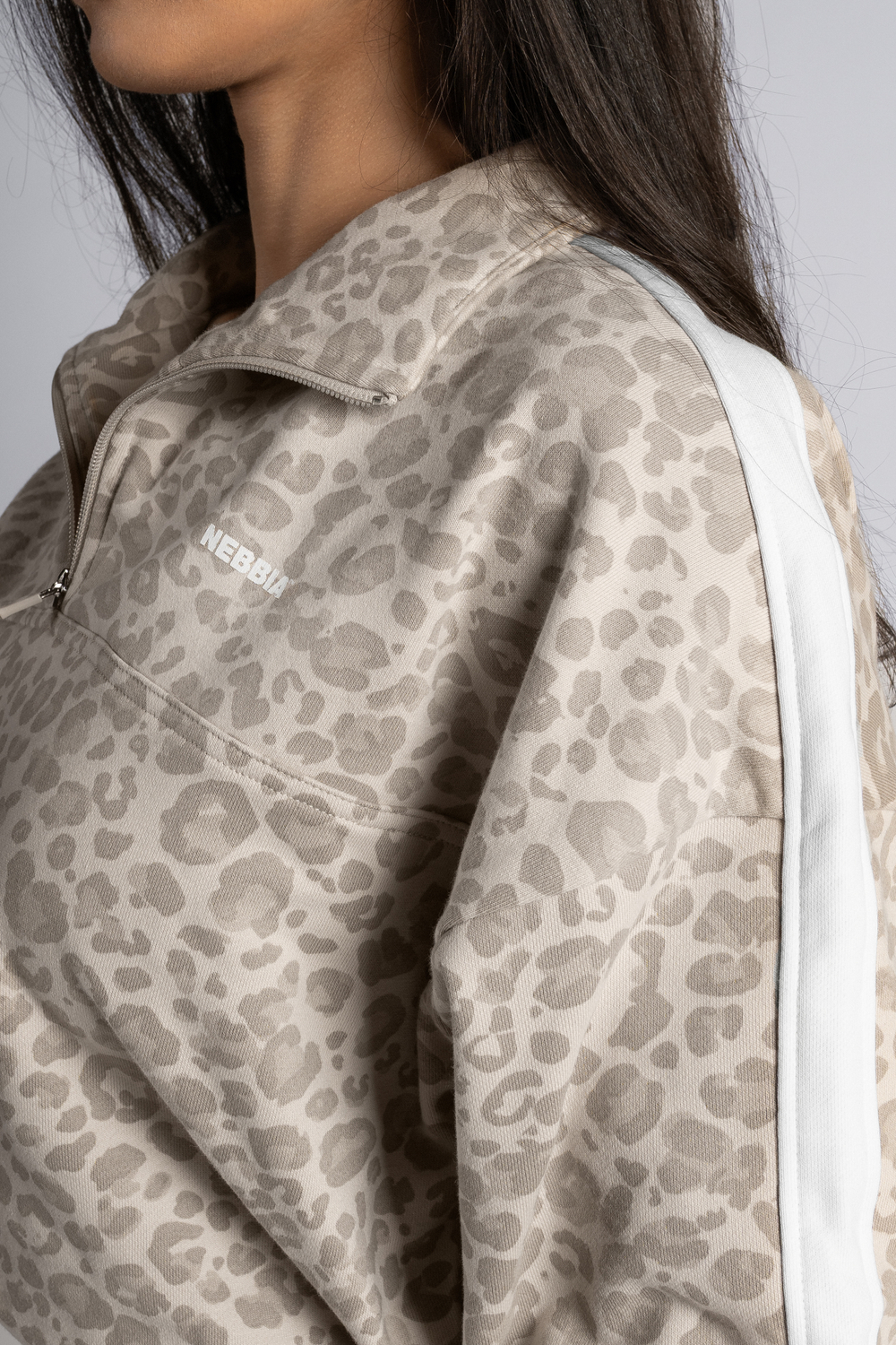 Свитшот Half-Zip Leopard Sweatshirt PRIMAL 866 Кремовый леопард