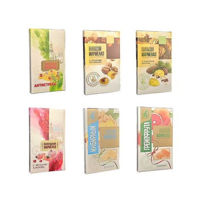 Мармелад Вологодский - набор ХИТ № 1, в наборе 6 коробок, 1580 гр