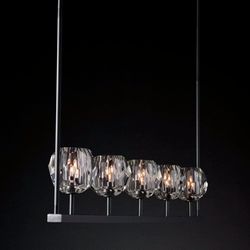 Люстра Boule De Cristal Linear Chandelier 5 Black By Imperiumloft