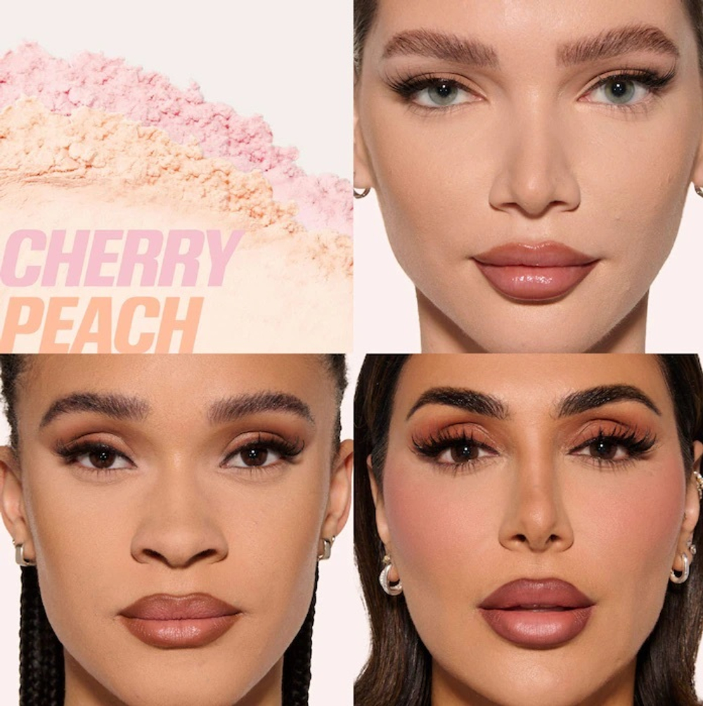 Huda Beauty Easy Bake Loose Powder Brightening + Correcting Duo - Cherry Peach