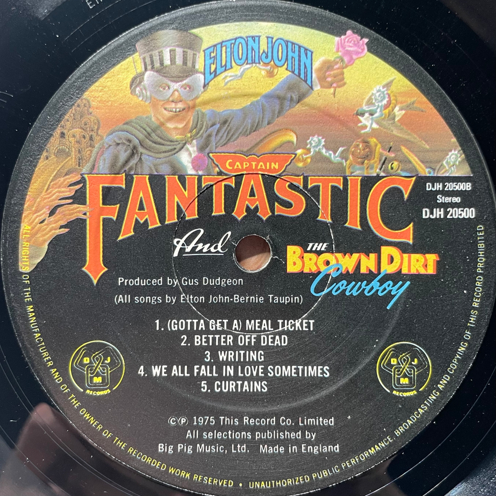 Elton John ‎– Captain Fantastic And The Brown Dirt Cowboy (Англия 1975г.) Reissue