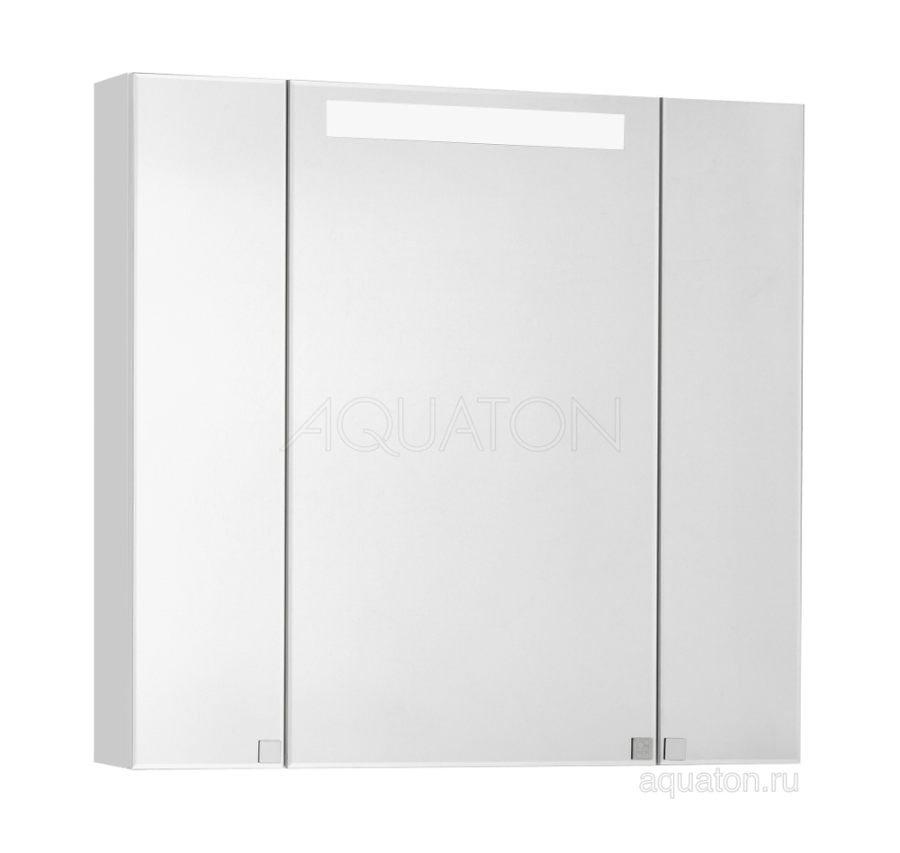 Зеркальный шкаф AQUATON Мадрид 80 М со светильником белый 1A175202MA010