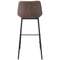 Барный стул Narro 66 см, коричневый на черных металлических ножках | Купить в Hallberg.ru