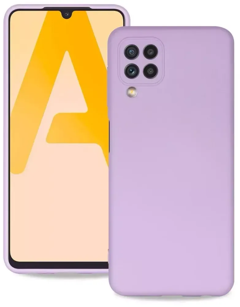 Накладка Samsung A12 /М12 силикон сиреневый