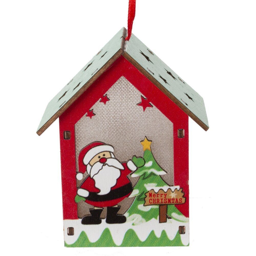 GAEM Изделие декоративное подвесное "Домик" с подсветкой, L8 W6,5 H10 см, 2в.