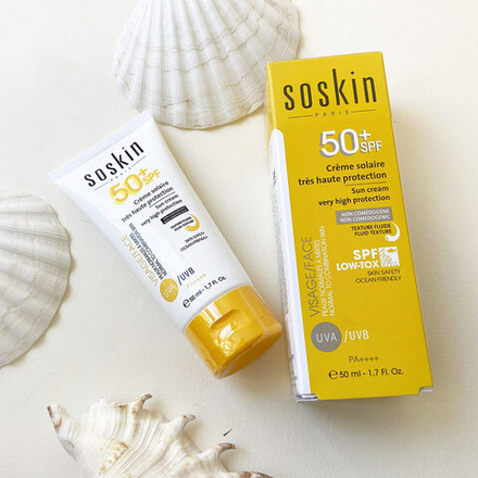 SOSKIN PF50+ LOW-TOX® SUNSCREEN CREAM VERY HIGH PROTECTION FLUID