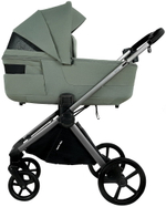 Детская коляска Pituso Teffy 3 в 1 с автокреслом Santiso Pro Black Sage Green/Graphite