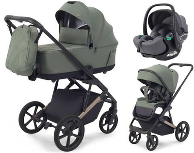 Детская коляска Rant Garda 3 в 1 с автокреслом Evomax Grey Olive